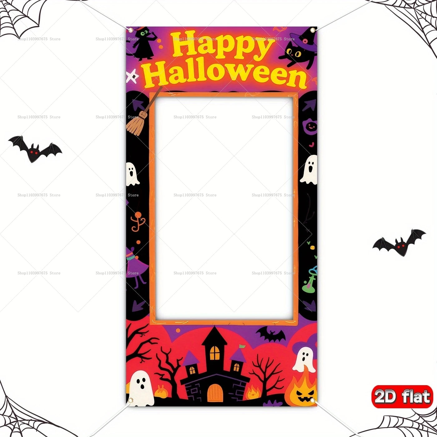 Boo-Th Fun Frame: Halloween Party Banner & Photo Decoration for Birthdays