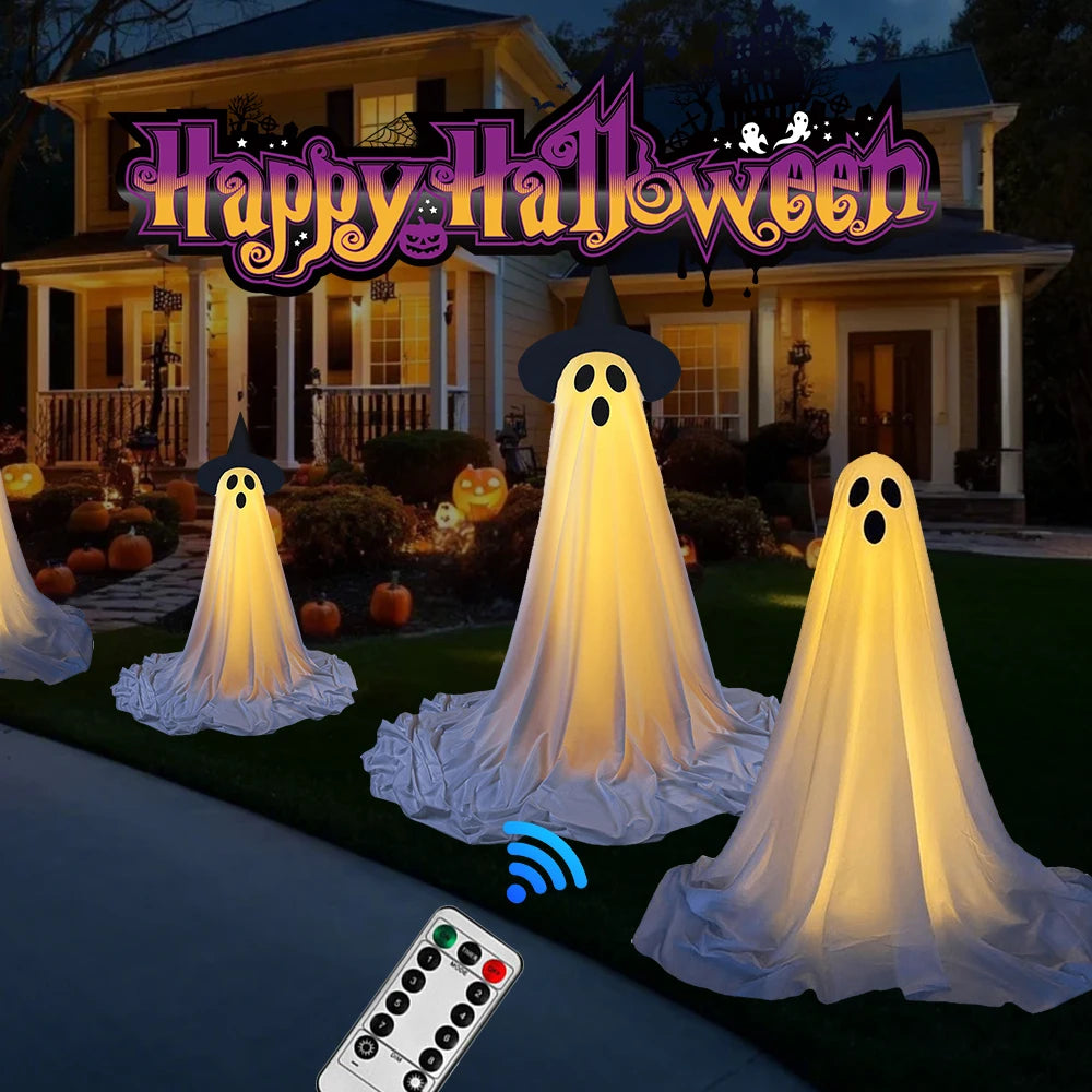 Glow Ghoul: Light-Up Halloween Ghost for Garden, Porch & Party Décor