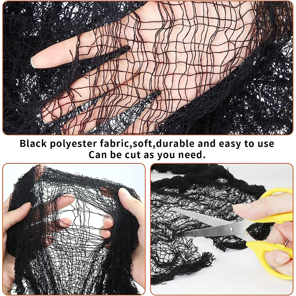 Haunted Drape: Creepy Halloween Gauze Cloth for Windows & Doors