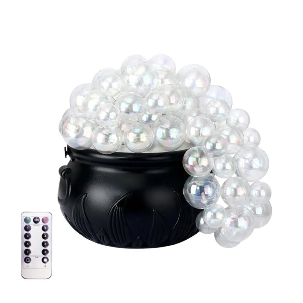 Mystic Bubble Cauldron: Light-Up Witch Bowl with Remote & Candy Jar Function