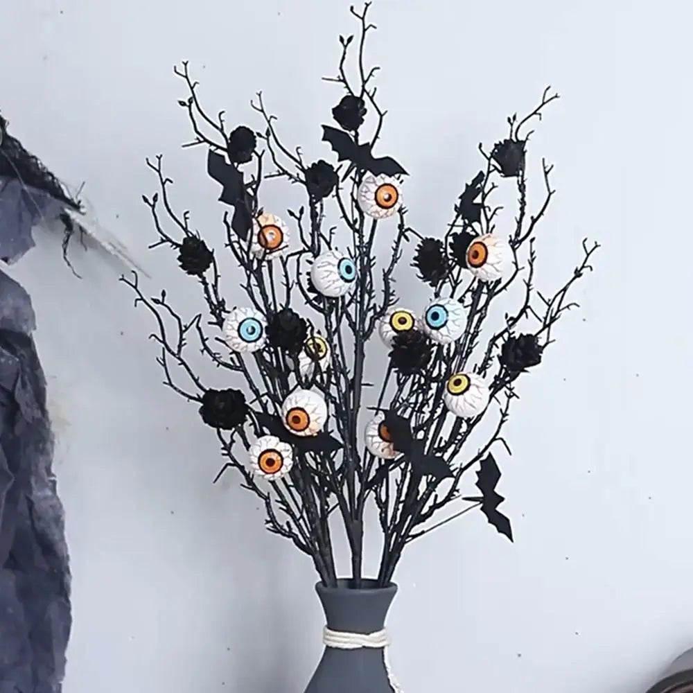 Midnight Harvest: Black Maple & Pumpkin Stems for DIY Halloween Décor