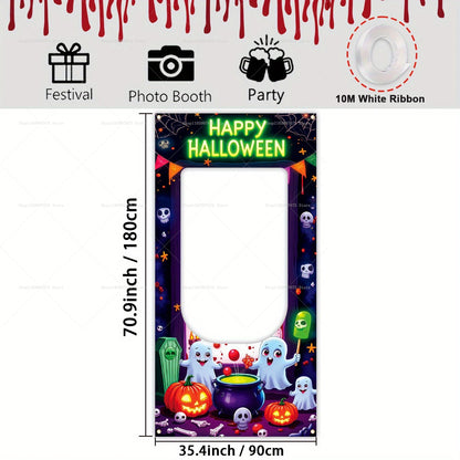 Boo-Th Fun Frame: Halloween Party Banner & Photo Decoration for Birthdays