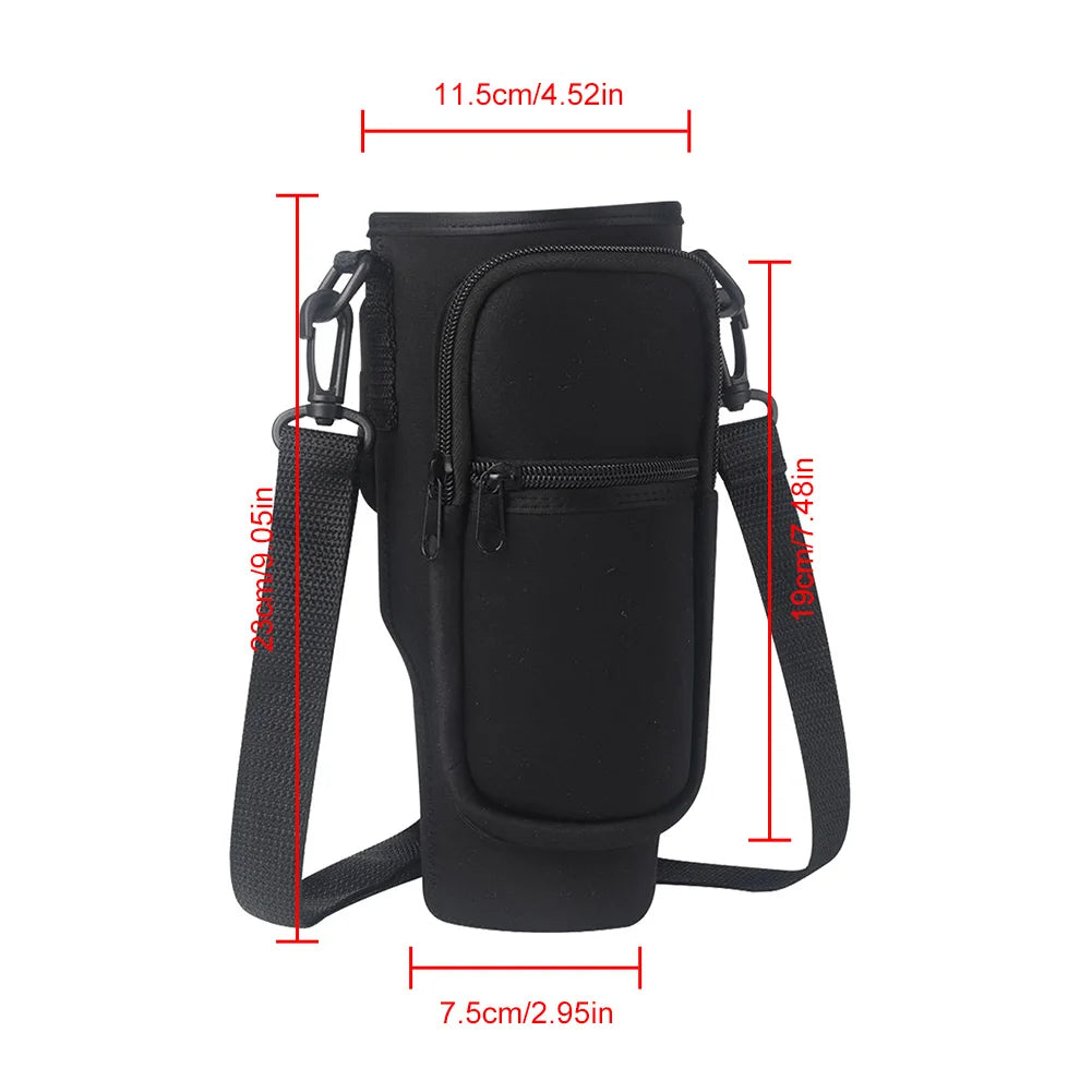 Insulated Water Bottle Sling with Mobile Pocket