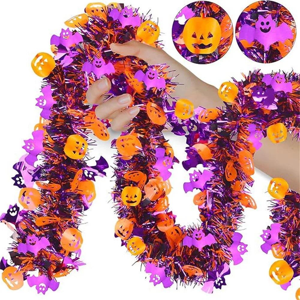 Halloween Pumpkin Ghost Bat Garland