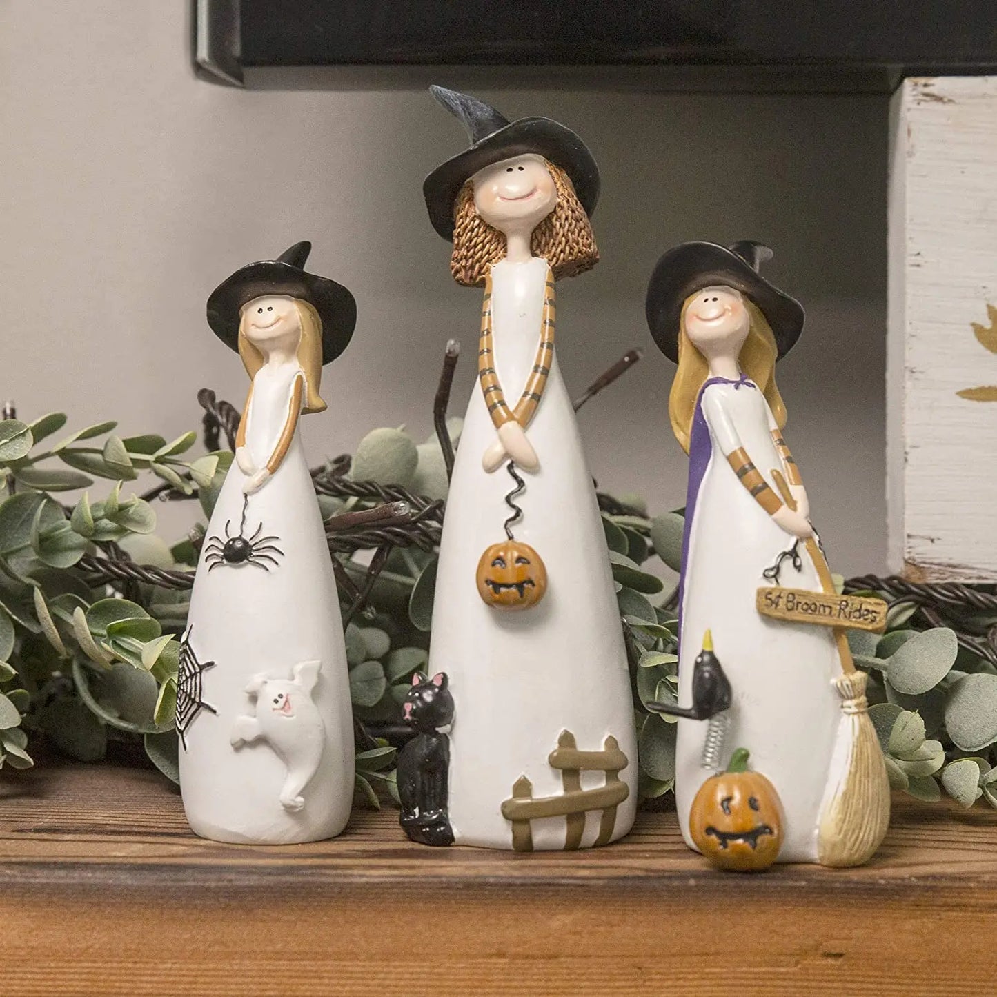 Haunted Halloween Witch Figurines