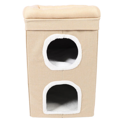 Foldable 3-Tier Cat House