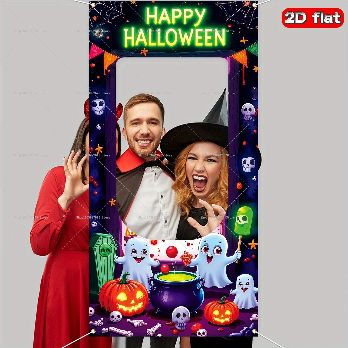 Boo-Th Fun Frame: Halloween Party Banner & Photo Decoration for Birthdays