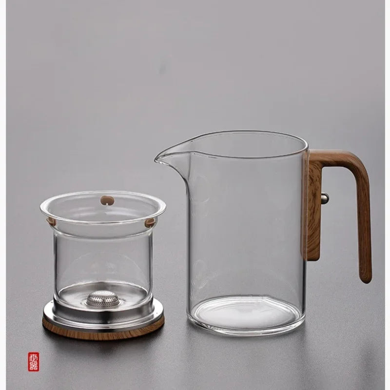 Transparent Glass Teapot with Magnetic Switch