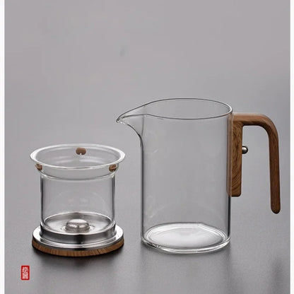 Transparent Glass Teapot with Magnetic Switch