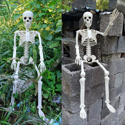 Grinning Bones: Happy Halloween Skeleton Prop for Haunted House & Party Décor