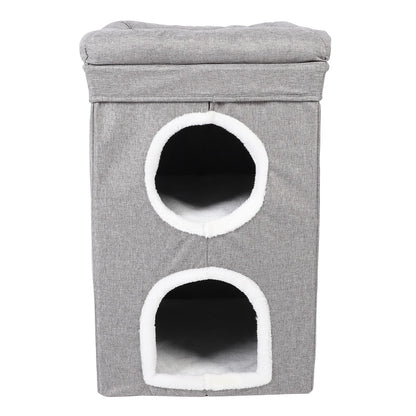 Foldable 3-Tier Cat House