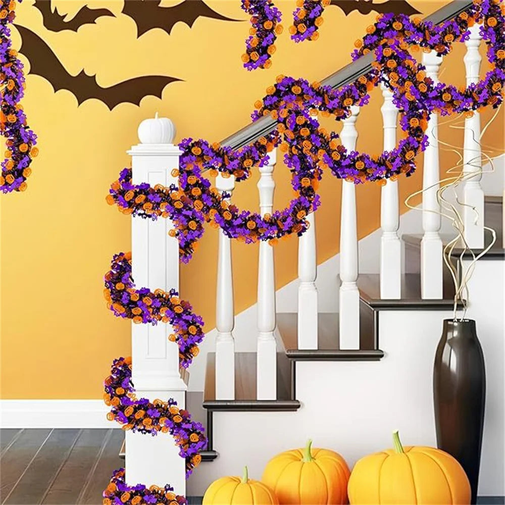Halloween Pumpkin Ghost Bat Garland