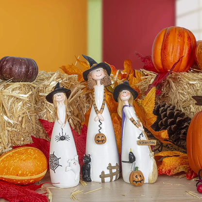 Haunted Halloween Witch Figurines