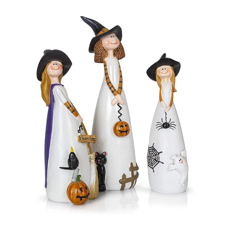 Haunted Halloween Witch Figurines