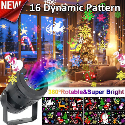 16 Patterns Christmas LED Projector Light