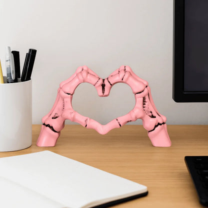 Haunted Heart: Abstract Skeleton Hand Ornament for Gothic Halloween Décor