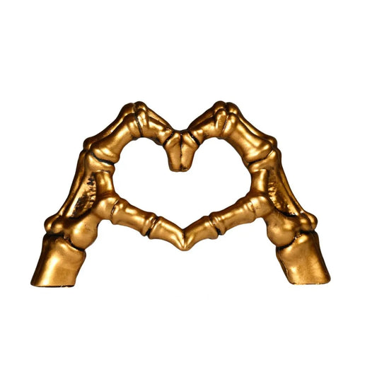 Haunted Heart: Abstract Skeleton Hand Ornament for Gothic Halloween Décor