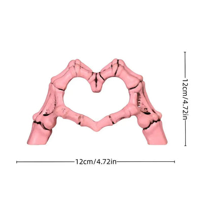 Haunted Heart: Abstract Skeleton Hand Ornament for Gothic Halloween Décor
