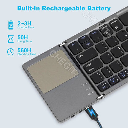 Portable Wireless Keyboard with Touchpad