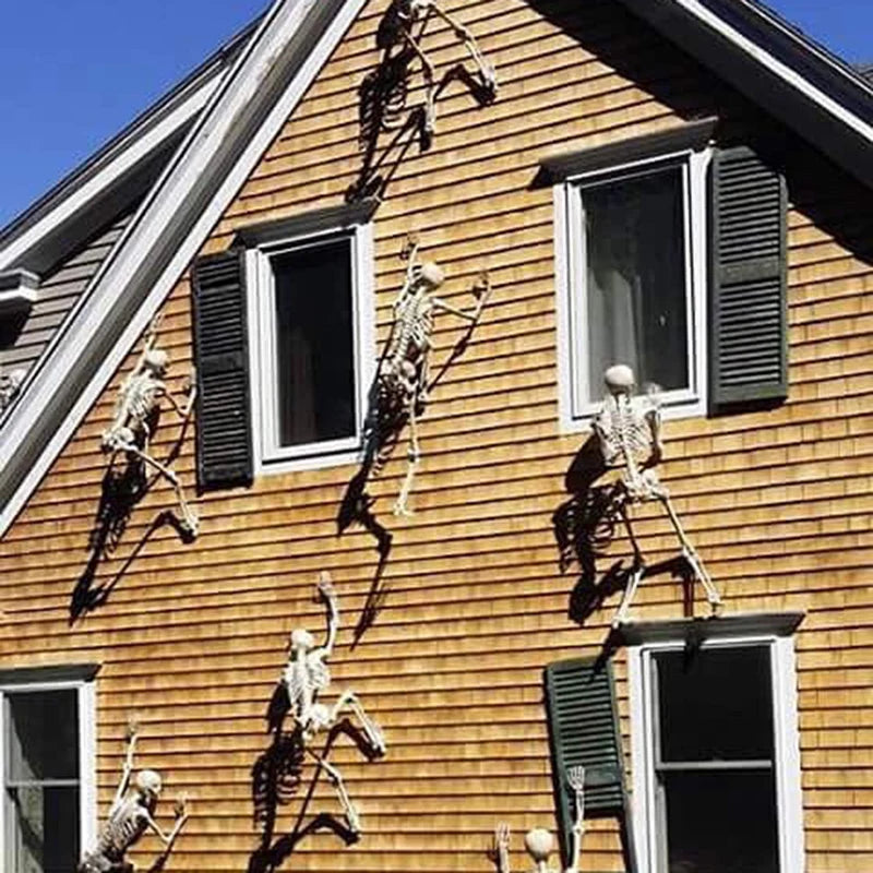 Grinning Bones: Happy Halloween Skeleton Prop for Haunted House & Party Décor