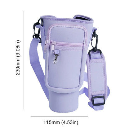 Insulated Water Bottle Sling with Mobile Pocket