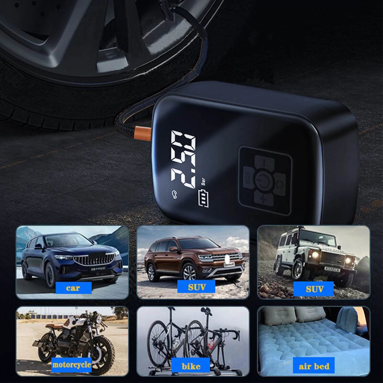 Portable Car Tyre Inflator