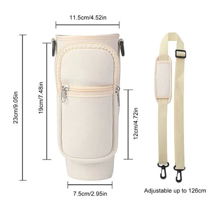 Insulated Water Bottle Sling with Mobile Pocket