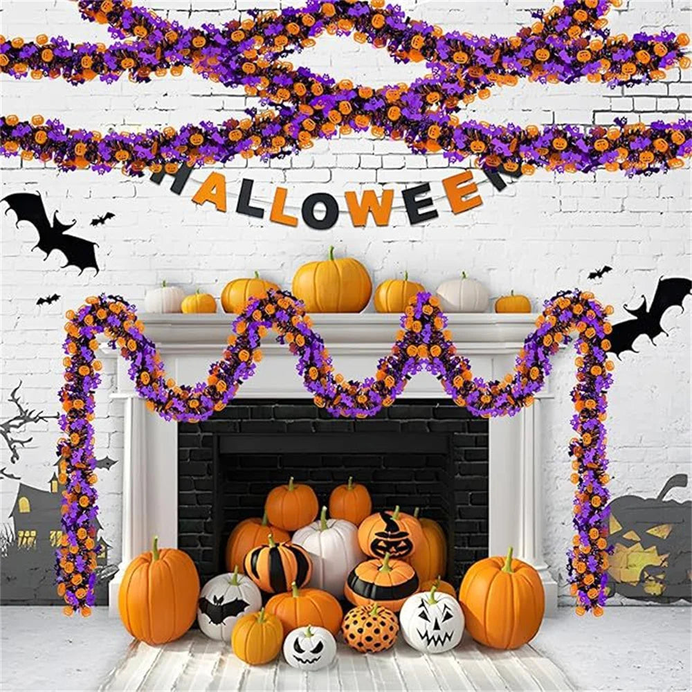 Halloween Pumpkin Ghost Bat Garland