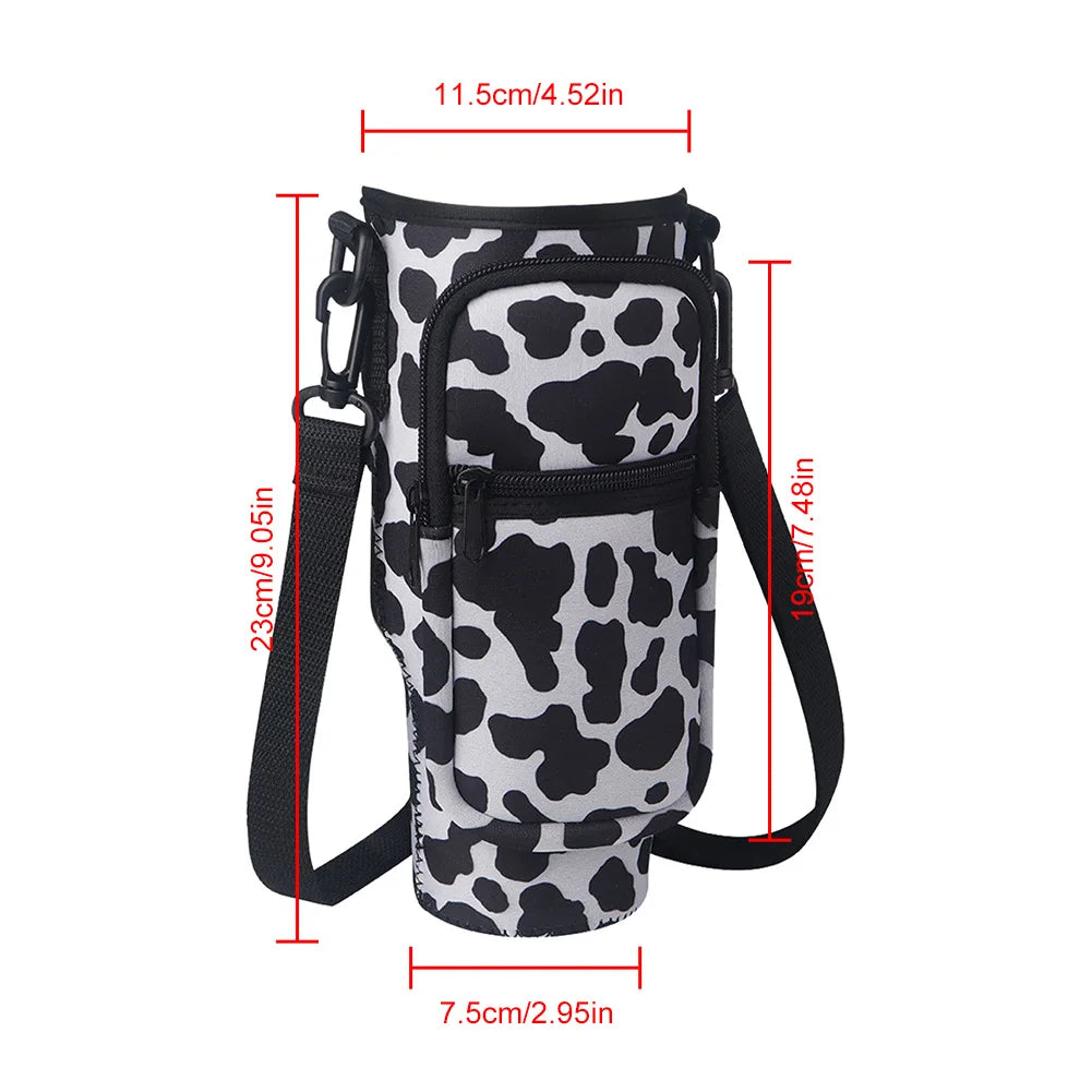 Insulated Water Bottle Sling with Mobile Pocket