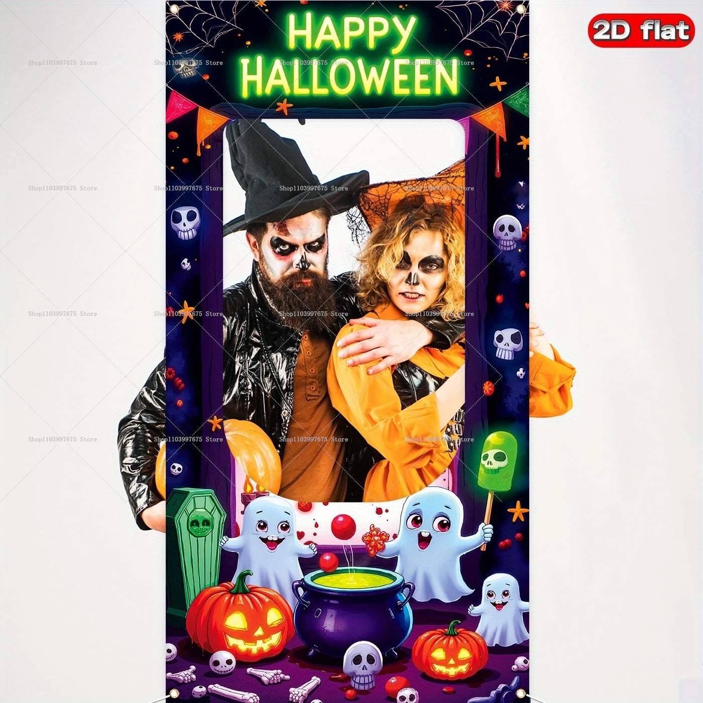 Boo-Th Fun Frame: Halloween Party Banner & Photo Decoration for Birthdays