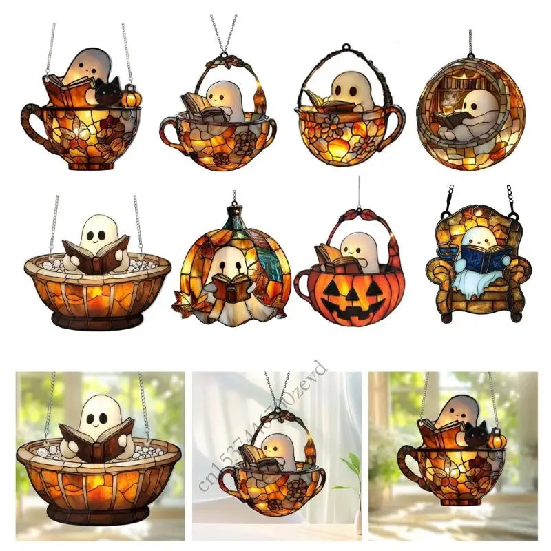SpookyView Panels: Durable Acrylic Hanging Décor for Halloween Windows