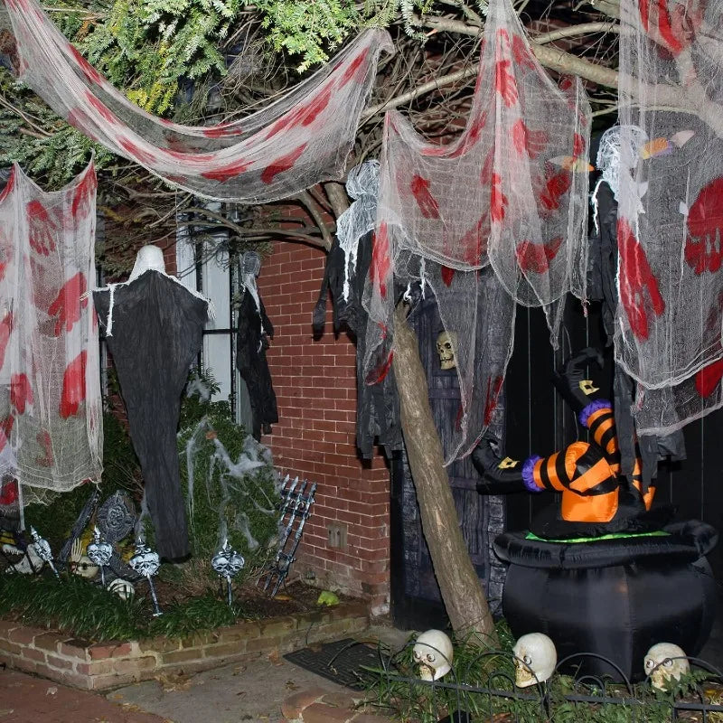 Terror Stain Sheets: 2–20M Bloody Hanging Decoration for Stairs & Rooms