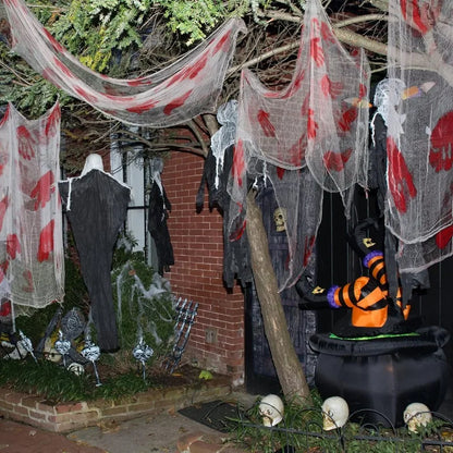 Terror Stain Sheets: 2–20M Bloody Hanging Decoration for Stairs & Rooms