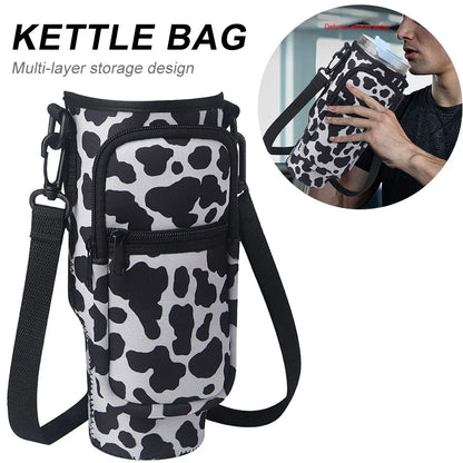Insulated Water Bottle Sling with Mobile Pocket