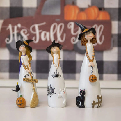 Haunted Halloween Witch Figurines