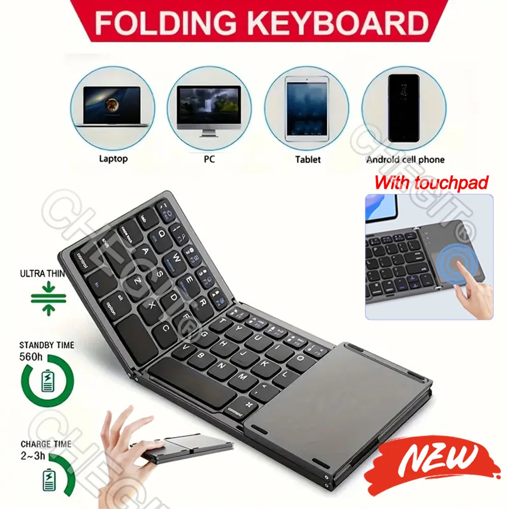Portable Wireless Keyboard with Touchpad