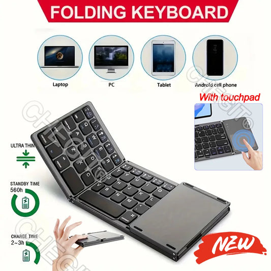 Portable Wireless Keyboard with Touchpad