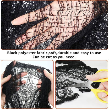 Haunted Drape: Creepy Halloween Gauze Cloth for Windows & Doors