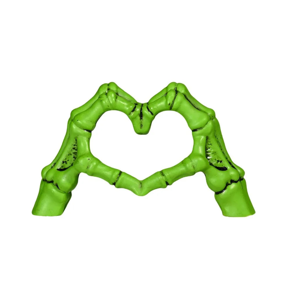 Haunted Heart: Abstract Skeleton Hand Ornament for Gothic Halloween Décor