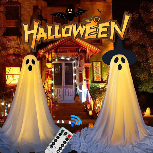 Glow Ghoul: Light-Up Halloween Ghost for Garden, Porch & Party Décor