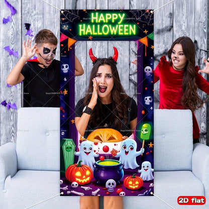 Boo-Th Fun Frame: Halloween Party Banner & Photo Decoration for Birthdays