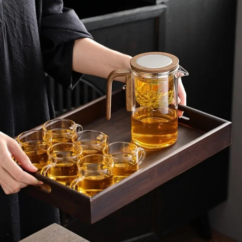 Transparent Glass Teapot with Magnetic Switch
