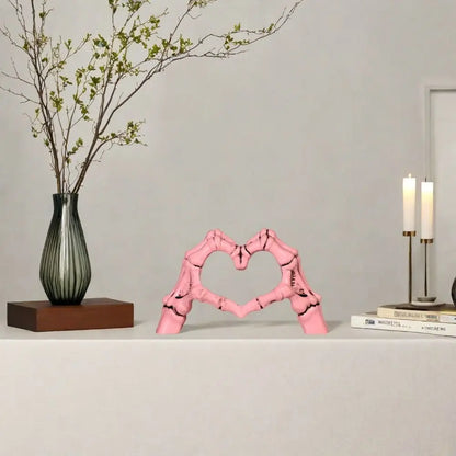 Haunted Heart: Abstract Skeleton Hand Ornament for Gothic Halloween Décor