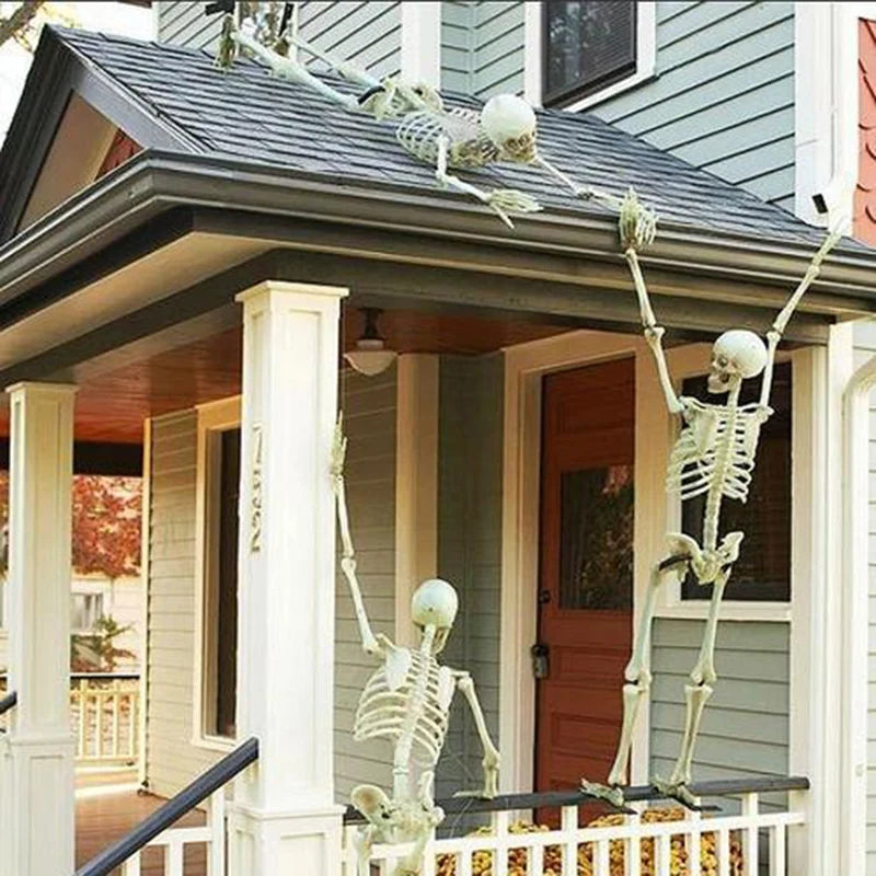 Grinning Bones: Happy Halloween Skeleton Prop for Haunted House & Party Décor