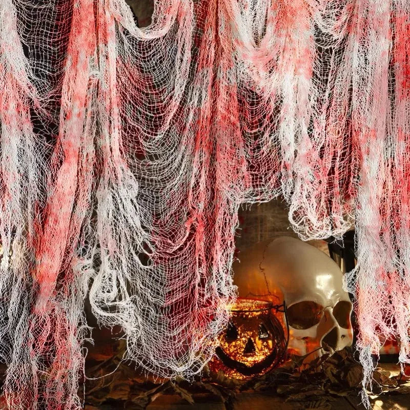 Terror Stain Sheets: 2–20M Bloody Hanging Decoration for Stairs & Rooms