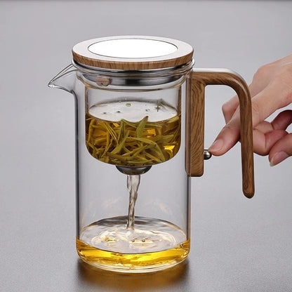 Transparent Glass Teapot with Magnetic Switch