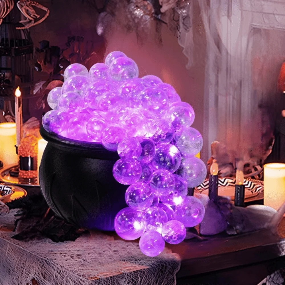 Mystic Bubble Cauldron: Light-Up Witch Bowl with Remote & Candy Jar Function