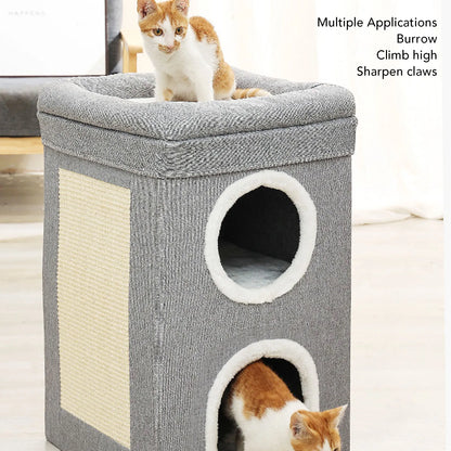 Foldable 3-Tier Cat House