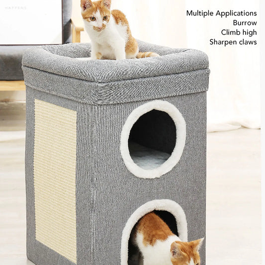 Foldable 3-Tier Cat House