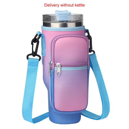 Insulated Water Bottle Sling with Mobile Pocket